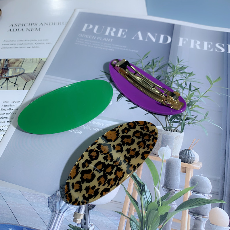 New High-Grade BV Green Leopard Print M Wave Acrylic Acetate Hairpin Back Head Updo Hair Claw Hair Accessories New High-Grade BV Green Leopard Print M Wave Acrylic Acetate Hairpin Back Head Updo Hair Claw Hair Accessories