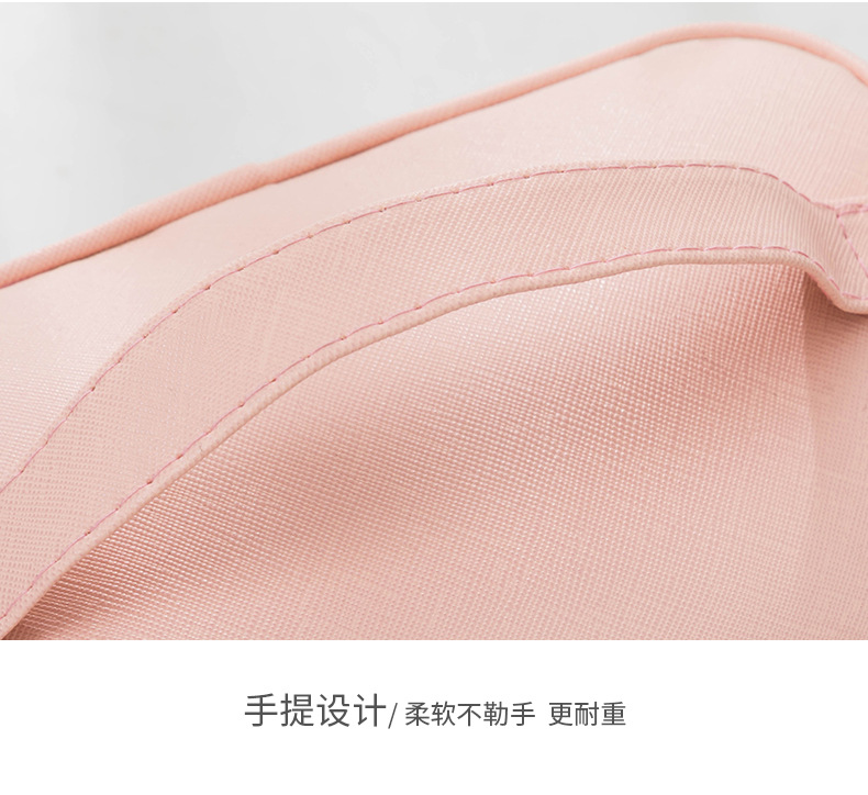 New Internet Hot Korean Style Solid Color Cosmetic Bag Portable Waterproof Large Capacity Wash Bag Cosmetics Handbag Storage Bag