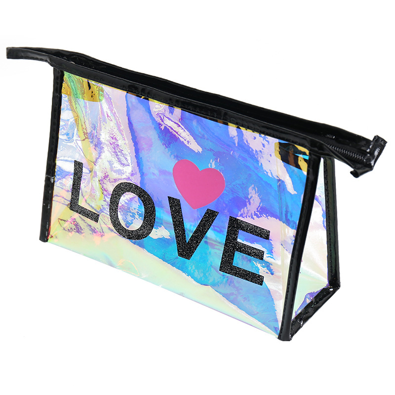 Printed Lettered Make-up Bag Women&#039;s Transparent Storage Bag Fashion Trending Cosmetic Bag Travel Storage Bag Wash Bag
