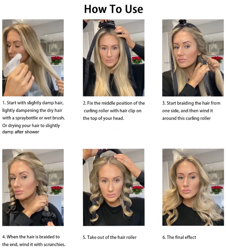 Cross-Border Amazon Hot Sale Foam Hair Curler Lazy Hair Curler No Heat Big Wave Curly Hair Suit in Stock Wholesale Cross-Border Amazon Hot Sale Foam Hair Curler Lazy Hair Curler No Heat Big Wave Curly Hair Suit in Stock Wholesale