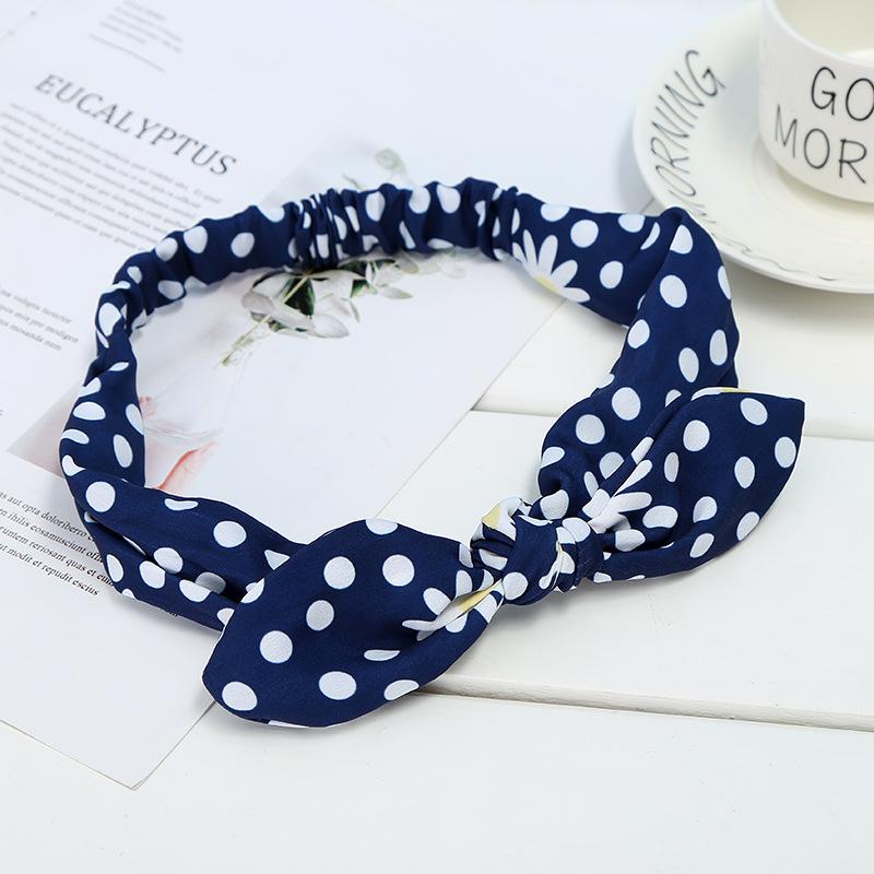 The 2018 summer new hair belt girl's headdress lovely wave point hair hoop bow-tie fabric jewelry one acting hair The 2018 summer new hair belt girl's headdress lovely wave point hair hoop bow-tie fabric jewelry one acting hair