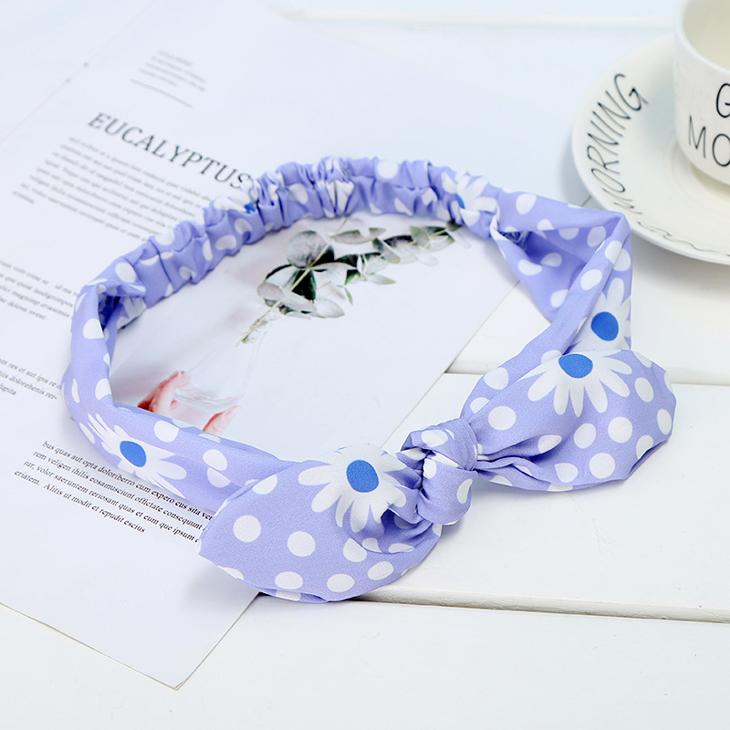 The 2018 summer new hair belt girl's headdress lovely wave point hair hoop bow-tie fabric jewelry one acting hair The 2018 summer new hair belt girl's headdress lovely wave point hair hoop bow-tie fabric jewelry one acting hair
