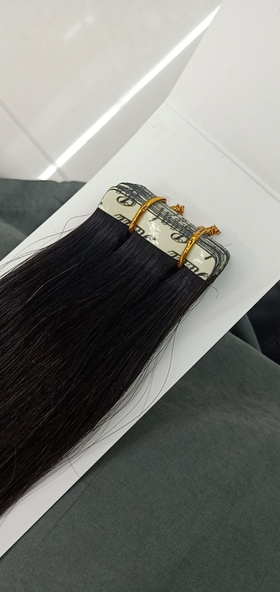 Human hair PU Hair Extension Natural color 50 to 60 cm domestic MALT Gum