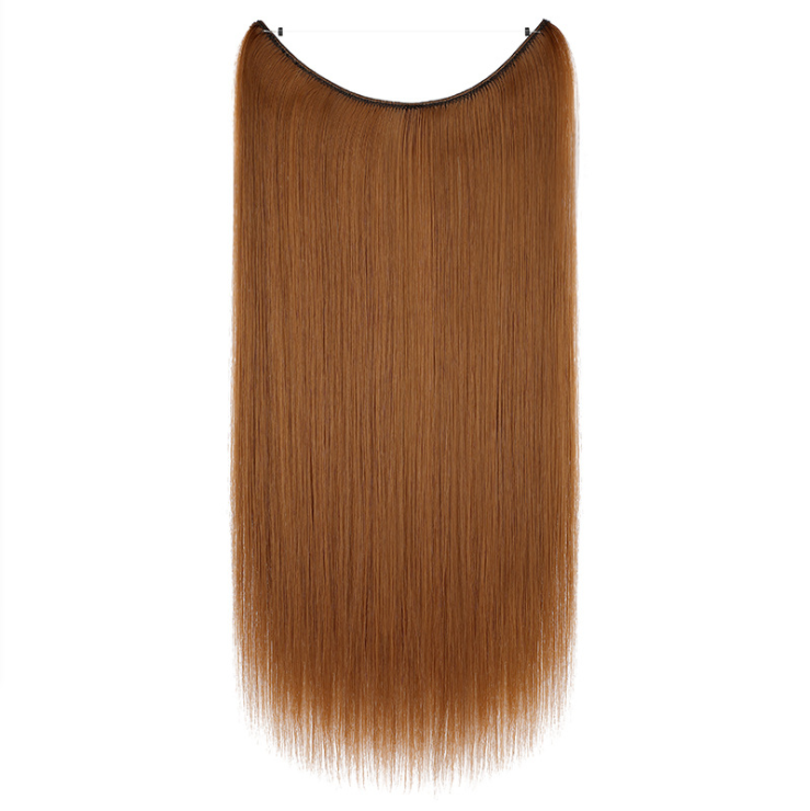 Foreign Trade Popular Style Fish Line Hair Fishing Line Hair Weft Seamless Hair Extension Europe and America Cross Border Fashion Wig Set