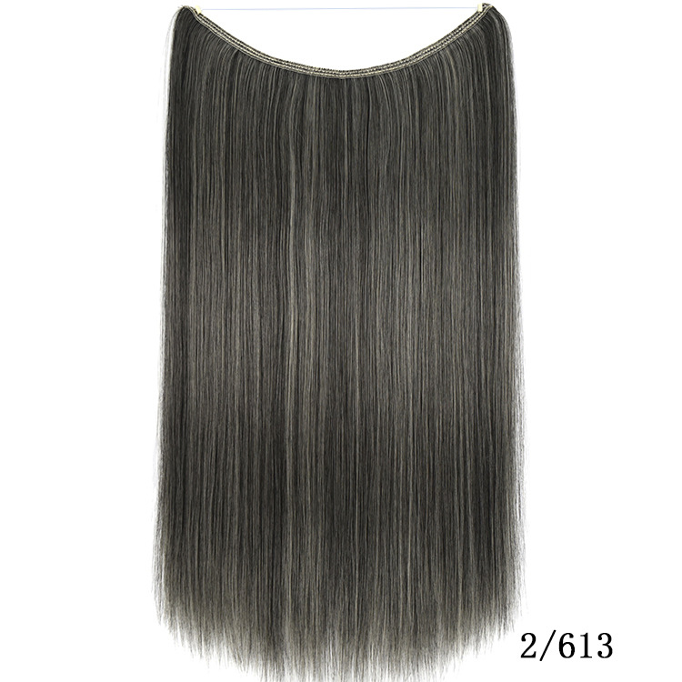 Foreign Trade Popular Style Fish Line Hair Fishing Line Hair Weft Seamless Hair Extension Europe and America Cross Border Fashion Wig Set Foreign Trade Popular Style Fish Line Hair Fishing Line Hair Weft Seamless Hair Extension Europe and America Cross Border Fashion Wig Set