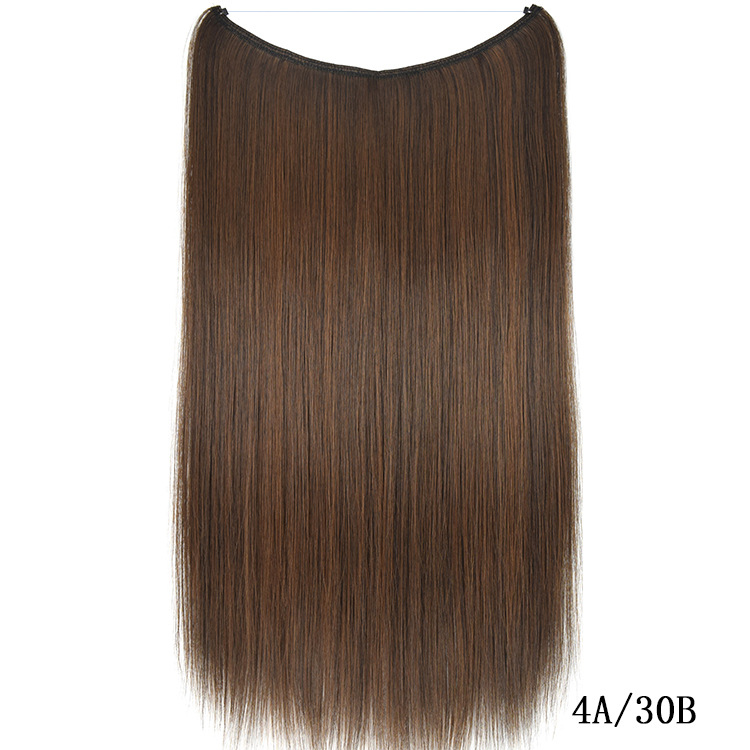 Foreign Trade Popular Style Fish Line Hair Fishing Line Hair Weft Seamless Hair Extension Europe and America Cross Border Fashion Wig Set Foreign Trade Popular Style Fish Line Hair Fishing Line Hair Weft Seamless Hair Extension Europe and America Cross Border Fashion Wig Set