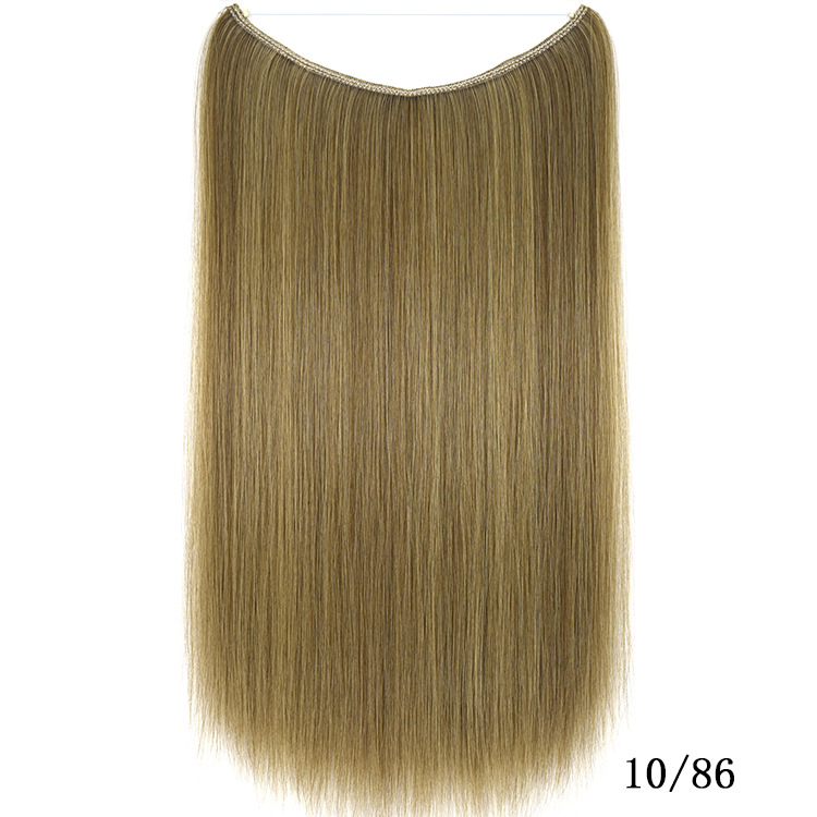 Foreign Trade Popular Style Fish Line Hair Fishing Line Hair Weft Seamless Hair Extension Europe and America Cross Border Fashion Wig Set Foreign Trade Popular Style Fish Line Hair Fishing Line Hair Weft Seamless Hair Extension Europe and America Cross Border Fashion Wig Set