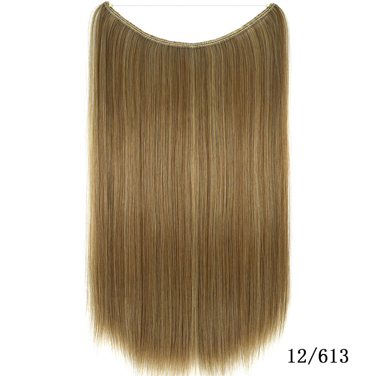 Foreign Trade Popular Style Fish Line Hair Fishing Line Hair Weft Seamless Hair Extension Europe and America Cross Border Fashion Wig Set Foreign Trade Popular Style Fish Line Hair Fishing Line Hair Weft Seamless Hair Extension Europe and America Cross Border Fashion Wig Set