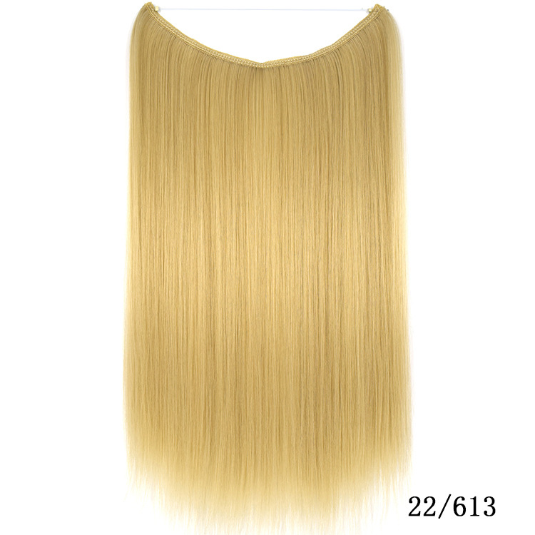 Foreign Trade Popular Style Fish Line Hair Fishing Line Hair Weft Seamless Hair Extension Europe and America Cross Border Fashion Wig Set Foreign Trade Popular Style Fish Line Hair Fishing Line Hair Weft Seamless Hair Extension Europe and America Cross Border Fashion Wig Set