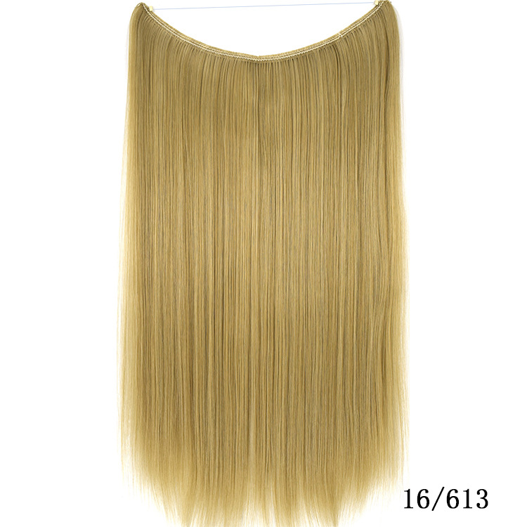 Foreign Trade Popular Style Fish Line Hair Fishing Line Hair Weft Seamless Hair Extension Europe and America Cross Border Fashion Wig Set Foreign Trade Popular Style Fish Line Hair Fishing Line Hair Weft Seamless Hair Extension Europe and America Cross Border Fashion Wig Set