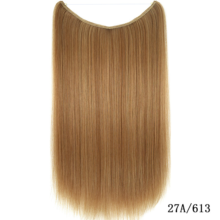 Foreign Trade Popular Style Fish Line Hair Fishing Line Hair Weft Seamless Hair Extension Europe and America Cross Border Fashion Wig Set Foreign Trade Popular Style Fish Line Hair Fishing Line Hair Weft Seamless Hair Extension Europe and America Cross Border Fashion Wig Set