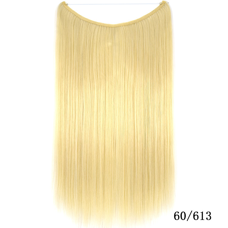 Foreign Trade Popular Style Fish Line Hair Fishing Line Hair Weft Seamless Hair Extension Europe and America Cross Border Fashion Wig Set Foreign Trade Popular Style Fish Line Hair Fishing Line Hair Weft Seamless Hair Extension Europe and America Cross Border Fashion Wig Set