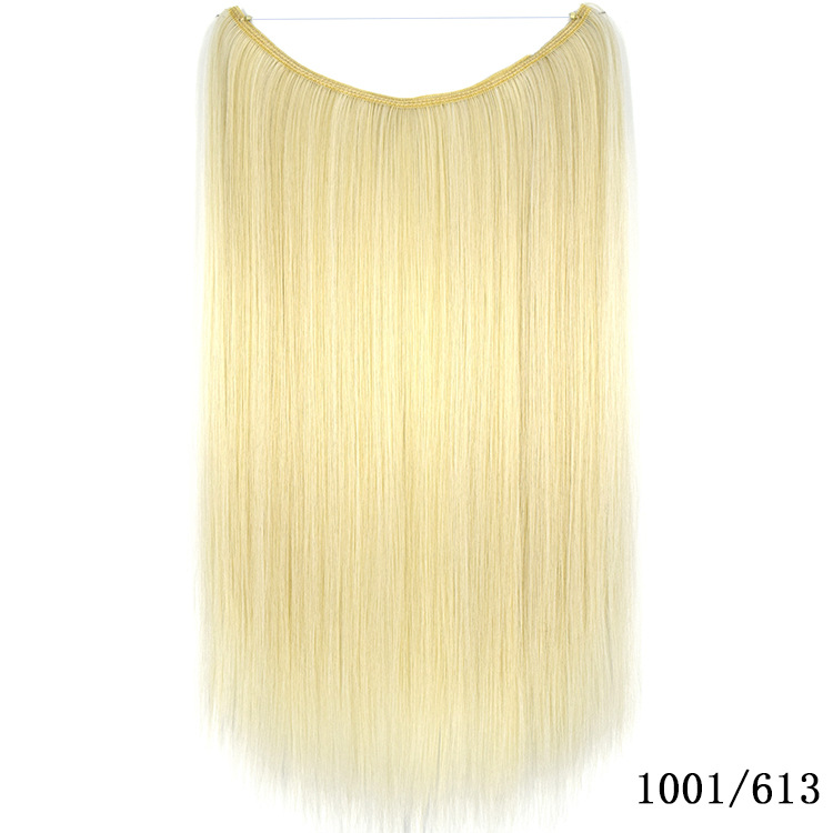 Foreign Trade Popular Style Fish Line Hair Fishing Line Hair Weft Seamless Hair Extension Europe and America Cross Border Fashion Wig Set Foreign Trade Popular Style Fish Line Hair Fishing Line Hair Weft Seamless Hair Extension Europe and America Cross Border Fashion Wig Set