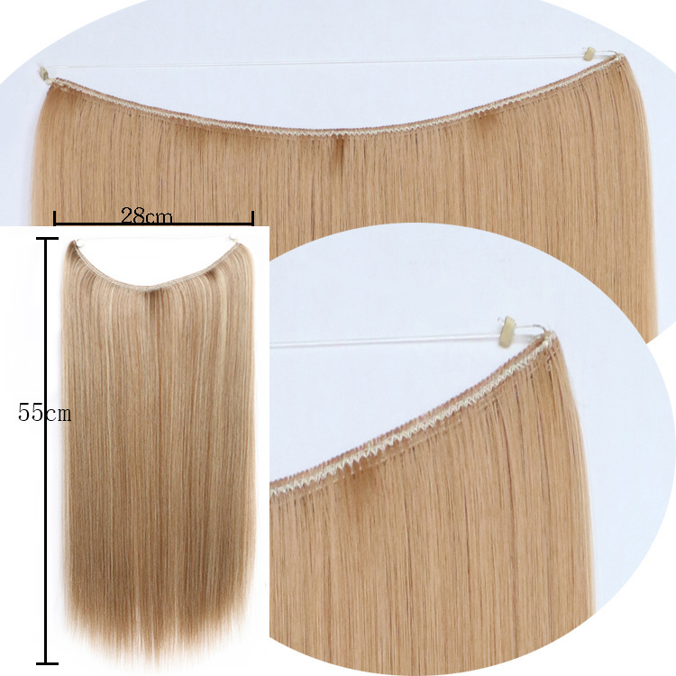 Foreign Trade Popular Style Fish Line Hair Fishing Line Hair Weft Seamless Hair Extension Europe and America Cross Border Fashion Wig Set Foreign Trade Popular Style Fish Line Hair Fishing Line Hair Weft Seamless Hair Extension Europe and America Cross Border Fashion Wig Set