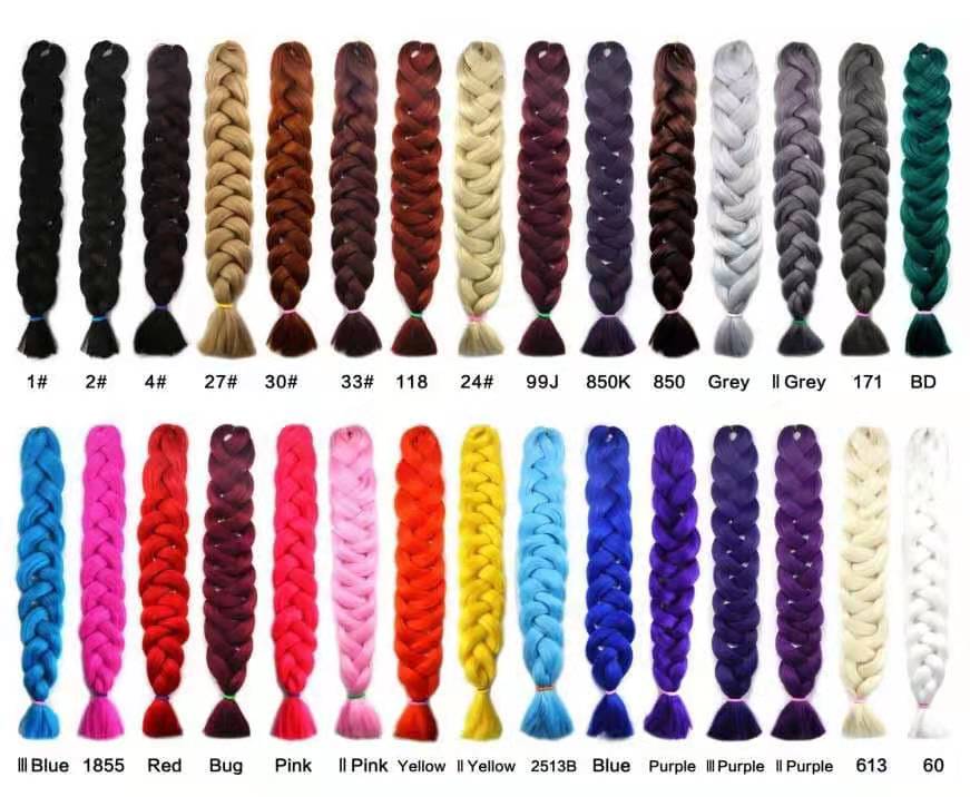 XPression African Black Dreadlocks Wig Color Big Braid Wig Chemical Fiber Big Braid Hair Extension