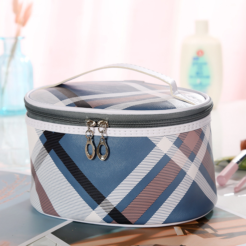 Large Capacity Plaid Simple Cosmetic Bag Amazon Waterproof Toiletries Bag Customizable Portable Travel Printing Storage Bag Large Capacity Plaid Simple Cosmetic Bag Amazon Waterproof Toiletries Bag Customizable Portable Travel Printing Storage Bag