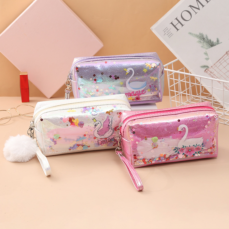 Factory Direct Sales Sequin Ins Style Storage Bag Portable Business Trip Cosmetic Bag Bag Women's Large Capacity Travel Cosmetic Bag