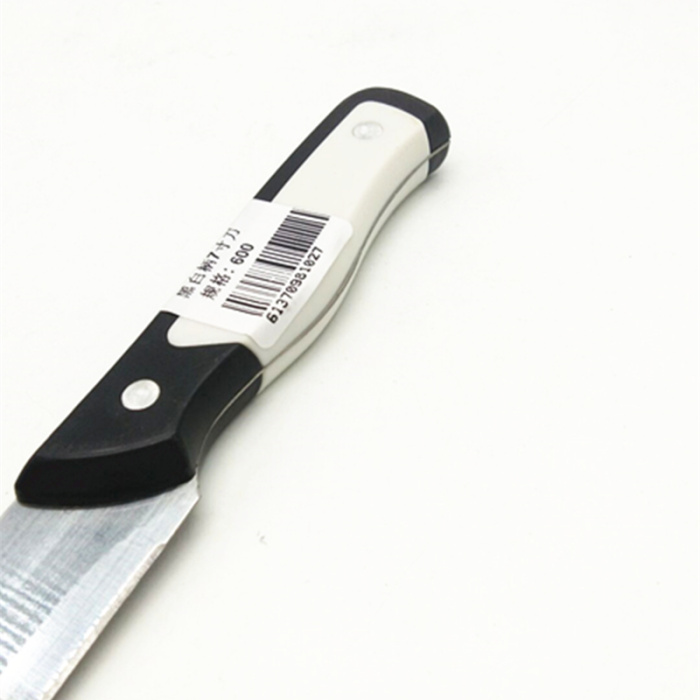 Handle stainless steel paring knife 7 inch black and white quality fruit knife knives set fruit knives
