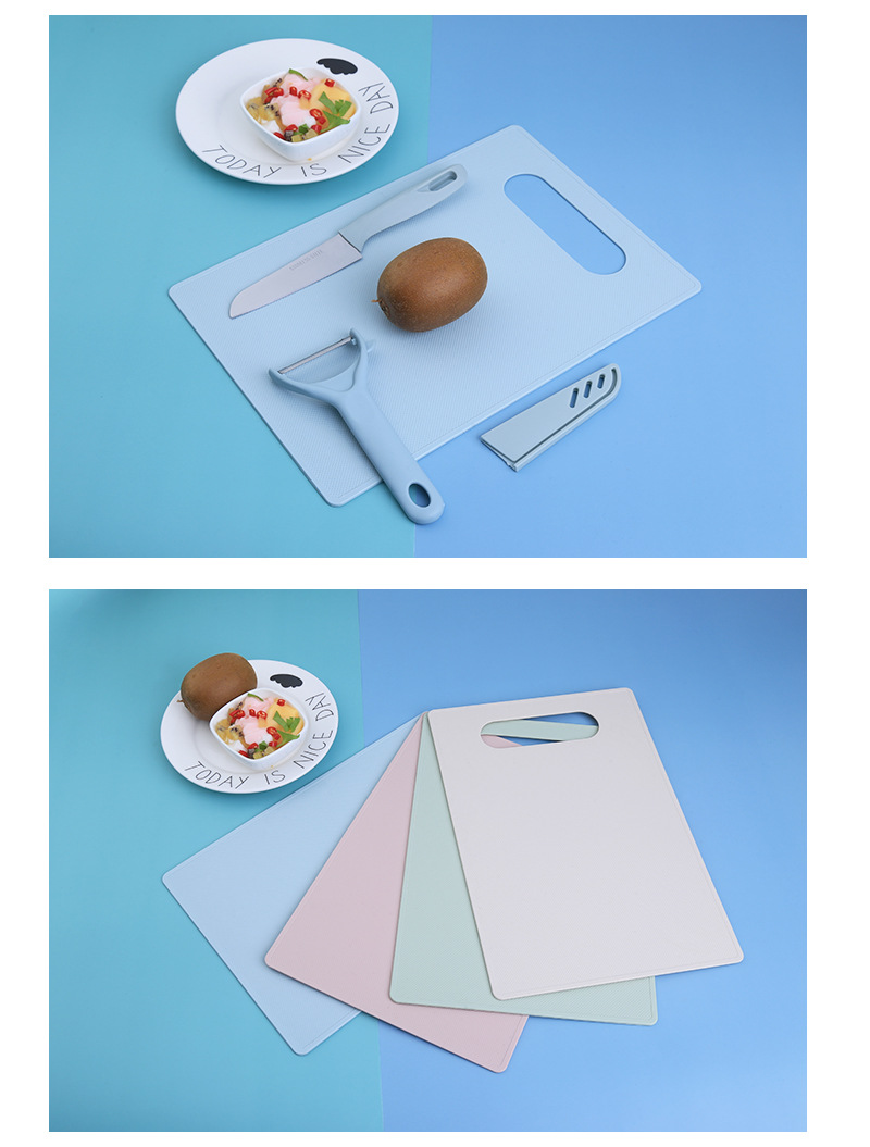 Factory Wholesale Portable Chopping Board Three-Piece Mini Fruit Knife Paring Knife Kitchen Tools Gift Set
