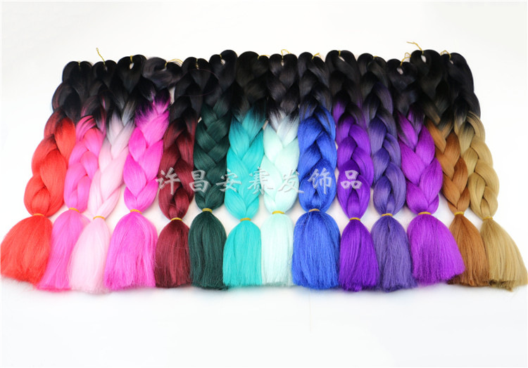 Wholesale African Braids Color Gradient Jumbo Braid Hair Temperature Silk Chemical Fiber Wig Extension Braids Wholesale African Braids Color Gradient Jumbo Braid Hair Temperature Silk Chemical Fiber Wig Extension Braids