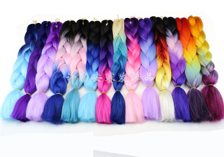 Wholesale African Braids Color Gradient Jumbo Braid Hair Temperature Silk Chemical Fiber Wig Extension Braids Wholesale African Braids Color Gradient Jumbo Braid Hair Temperature Silk Chemical Fiber Wig Extension Braids