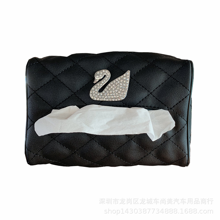 Car Tissue Box Hanging Creative Swan Car Sunshade Tissue Box Hand Box Car Chair Back Tissue Bag
