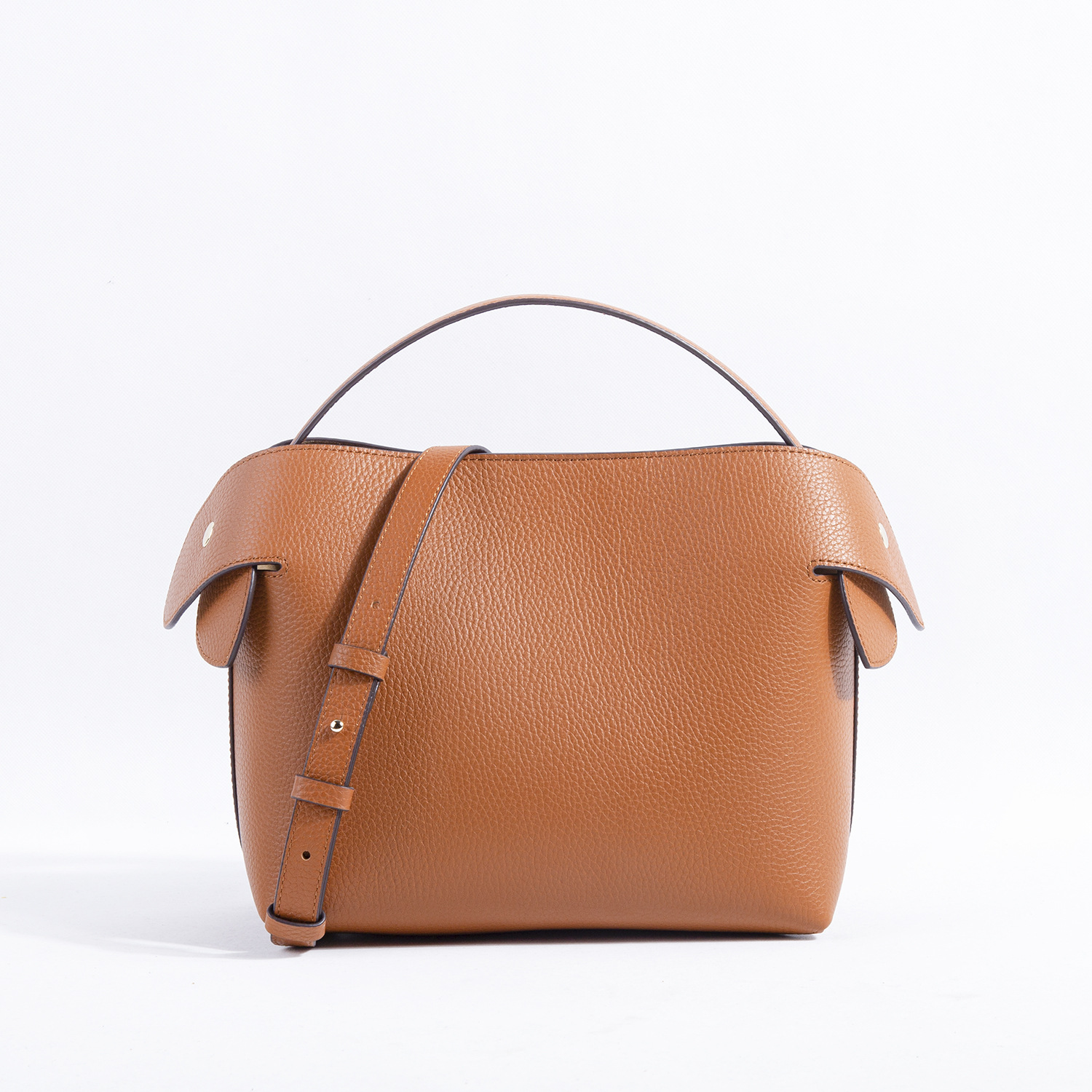 2022 Export to France Foreign Trade Niche Swan Baotou Layer Litchi Pattern Cowhide Tote Half-Handmade Commuter Women's Bag 2022 Export to France Foreign Trade Niche Swan Baotou Layer Litchi Pattern Cowhide Tote Half-Handmade Commuter Women's Bag