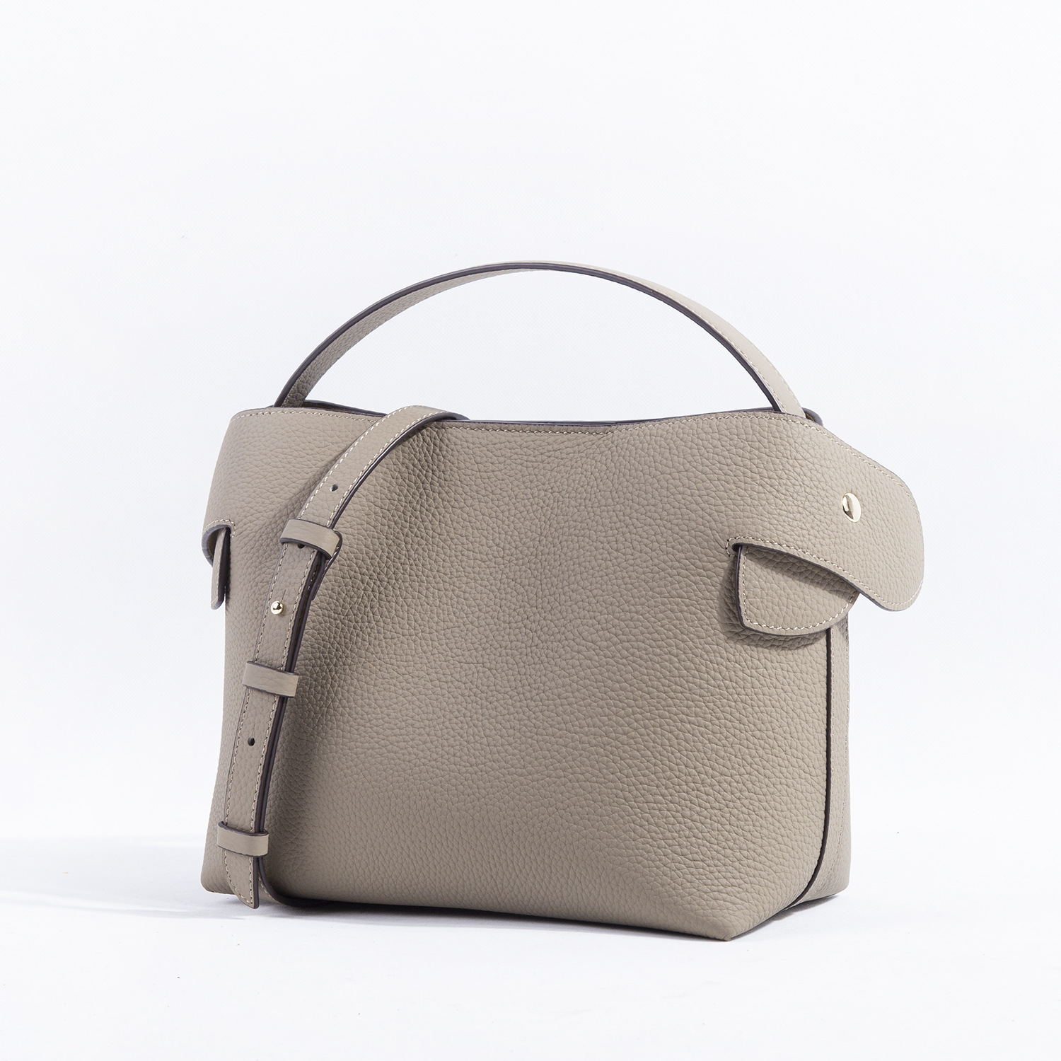 2022 Export to France Foreign Trade Niche Swan Baotou Layer Litchi Pattern Cowhide Tote Half-Handmade Commuter Women's Bag 2022 Export to France Foreign Trade Niche Swan Baotou Layer Litchi Pattern Cowhide Tote Half-Handmade Commuter Women's Bag