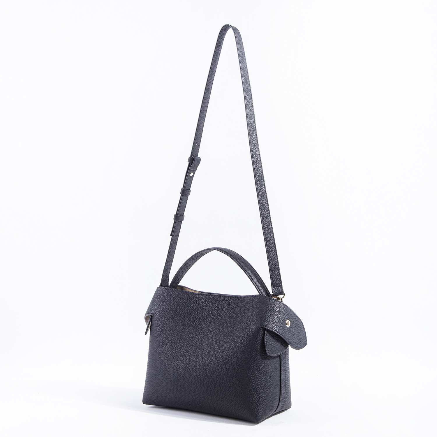 2022 Export to France Foreign Trade Niche Swan Baotou Layer Litchi Pattern Cowhide Tote Half-Handmade Commuter Women's Bag 2022 Export to France Foreign Trade Niche Swan Baotou Layer Litchi Pattern Cowhide Tote Half-Handmade Commuter Women's Bag