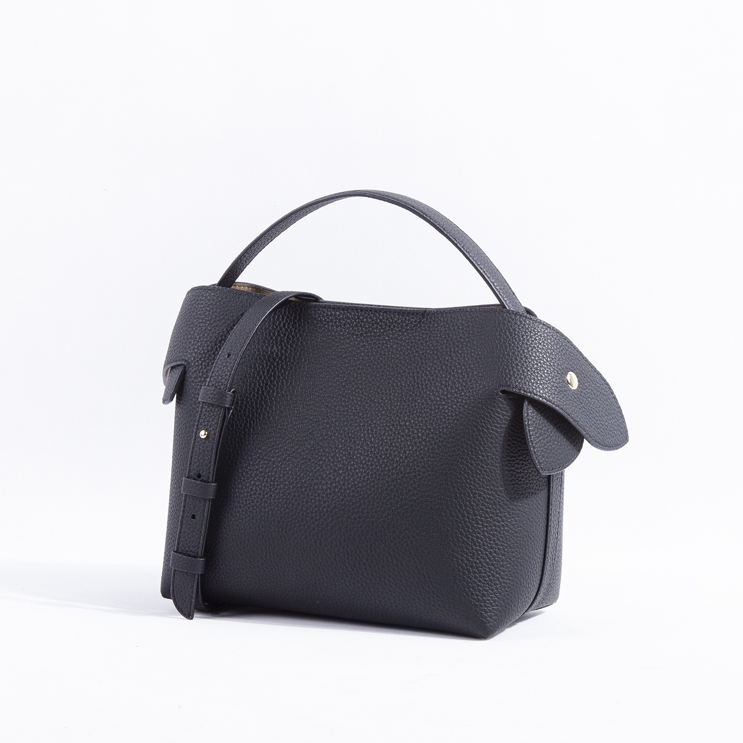 2022 Export to France Foreign Trade Niche Swan Baotou Layer Litchi Pattern Cowhide Tote Half-Handmade Commuter Women's Bag 2022 Export to France Foreign Trade Niche Swan Baotou Layer Litchi Pattern Cowhide Tote Half-Handmade Commuter Women's Bag