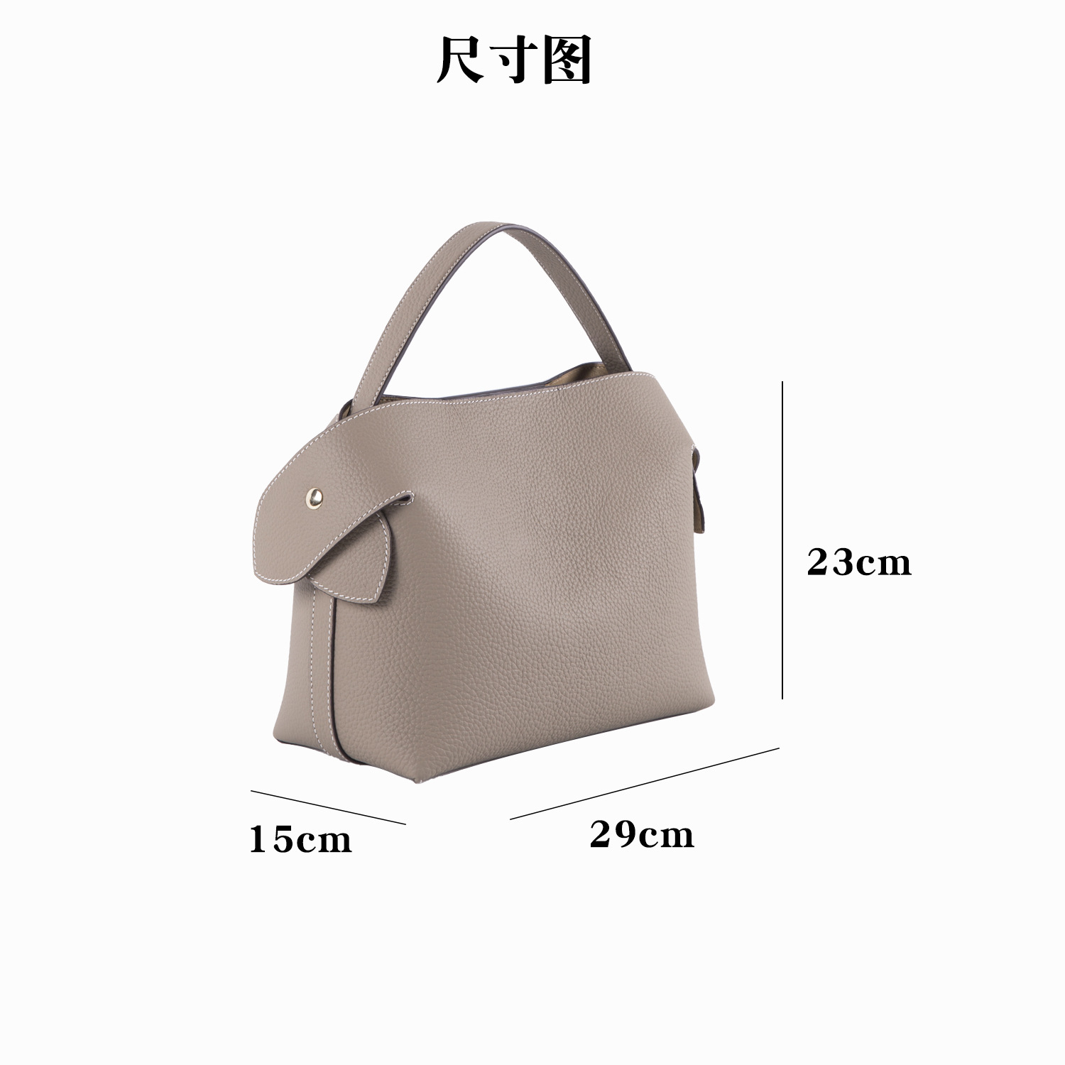 2022 Export to France Foreign Trade Niche Swan Baotou Layer Litchi Pattern Cowhide Tote Half-Handmade Commuter Women's Bag 2022 Export to France Foreign Trade Niche Swan Baotou Layer Litchi Pattern Cowhide Tote Half-Handmade Commuter Women's Bag