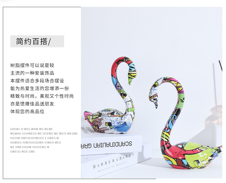 Modern & Minimalism Creative Color Resin Crafts Animal Swan Couple Swan Study and Bedroom Living Room Decoration Modern & Minimalism Creative Color Resin Crafts Animal Swan Couple Swan Study and Bedroom Living Room Decoration