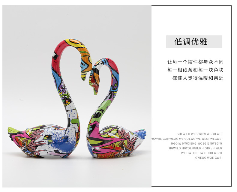 Modern & Minimalism Creative Color Resin Crafts Animal Swan Couple Swan Study and Bedroom Living Room Decoration Modern & Minimalism Creative Color Resin Crafts Animal Swan Couple Swan Study and Bedroom Living Room Decoration