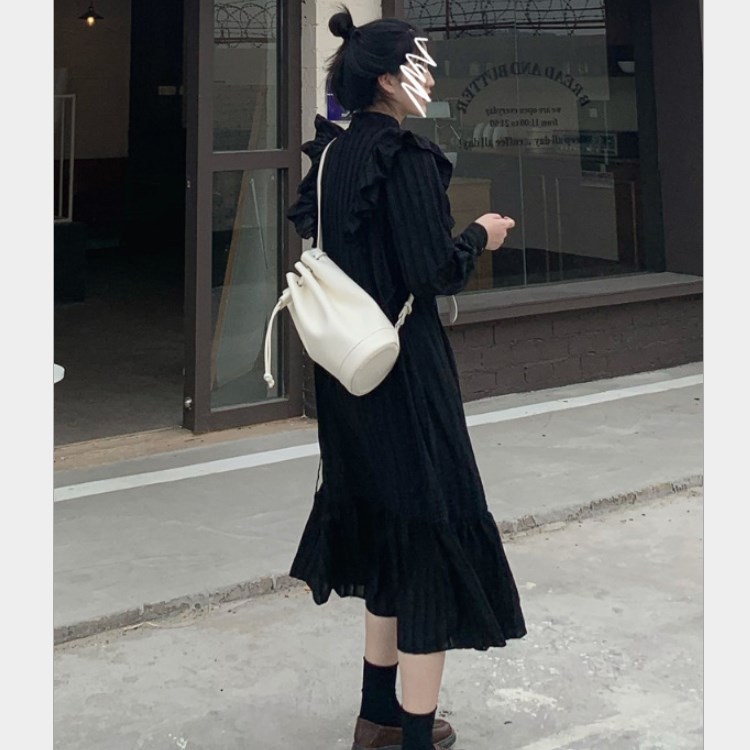 Qingqing Zhang Swan Princess Heavy Industry Retro Stringy Selvedge Dress 2021 Early Spring New Women&#039;s Clothing New Year Ancient Military Uniform
