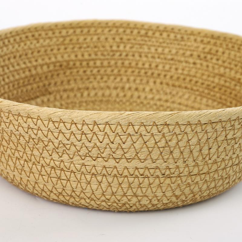 Hand-Woven Paper String Storage Basket Candy Plate Snack Storage Basket Jewelry Basket Coffee Table Top Storage Box Hand-Woven Paper String Storage Basket Candy Plate Snack Storage Basket Jewelry Basket Coffee Table Top Storage Box
