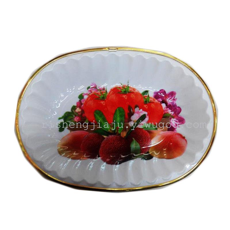 Gold edge fruit oblong fruit plate RS-4527 pattern paper