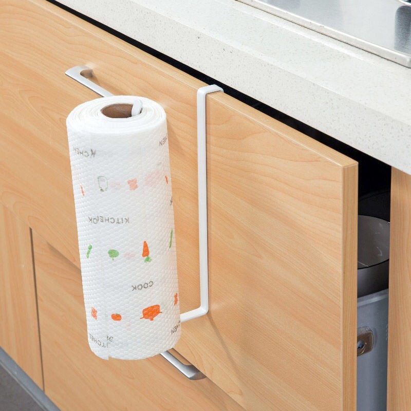 Iron Tissue Rack Roll Stand Simple Cabinet Hanging Storage Rack Cabinet Porting Plate Storage Rack Kitchen Paper Holder