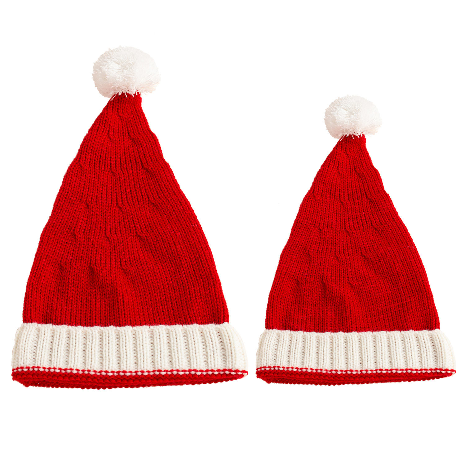 European and American Autumn and Winter New Parent-Child Wool Christmas Hat Single Ball Acrylic Baby Mother Warm Knitted Hat European and American Autumn and Winter New Parent-Child Wool Christmas Hat Single Ball Acrylic Baby Mother Warm Knitted Hat