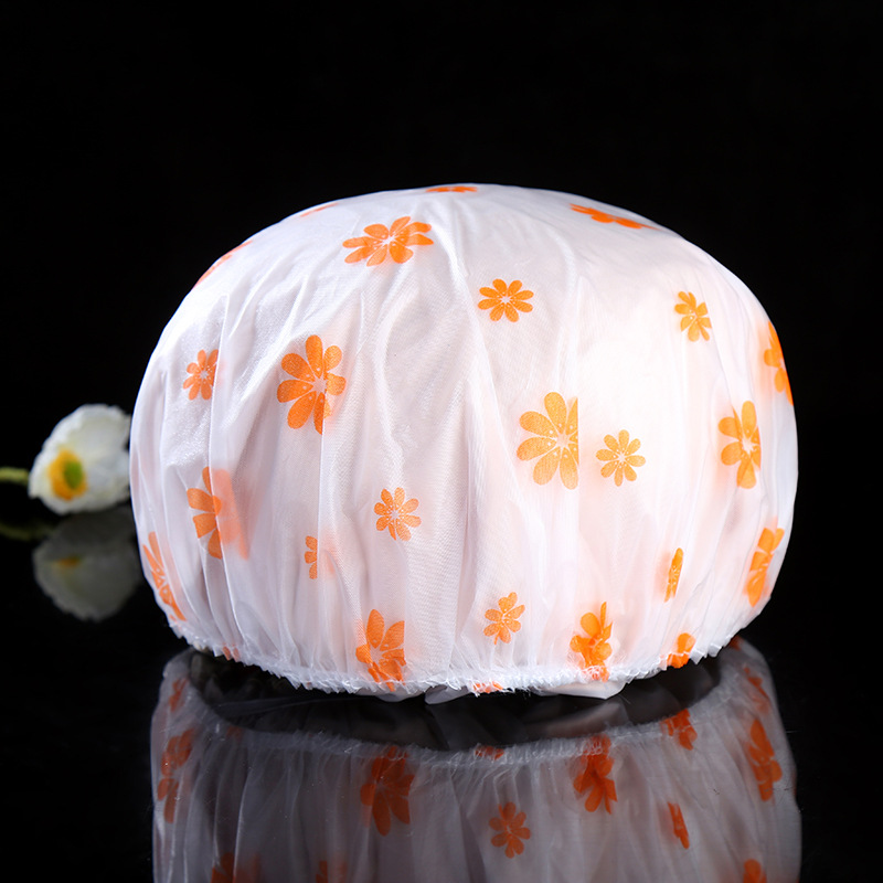 Printed rural style waterproof bath cap dust cap care mask makeup cap environmental EVA adult bath cap Printed rural style waterproof bath cap dust cap care mask makeup cap environmental EVA adult bath cap
