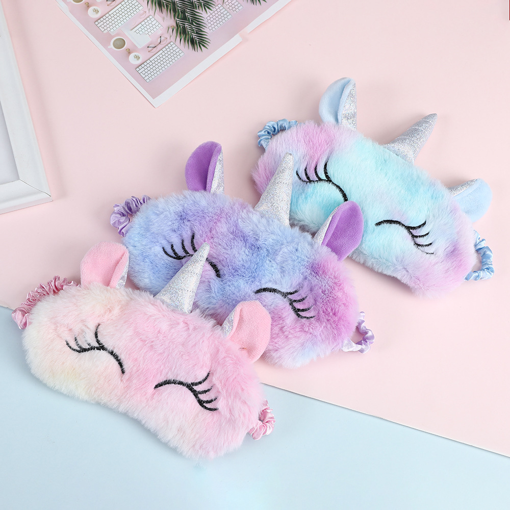 Unicorn new cute Fluffy Shade for Unicorn girl Cartoon Sleep Mask For students Unicorn new cute Fluffy Shade for Unicorn girl Cartoon Sleep Mask For students