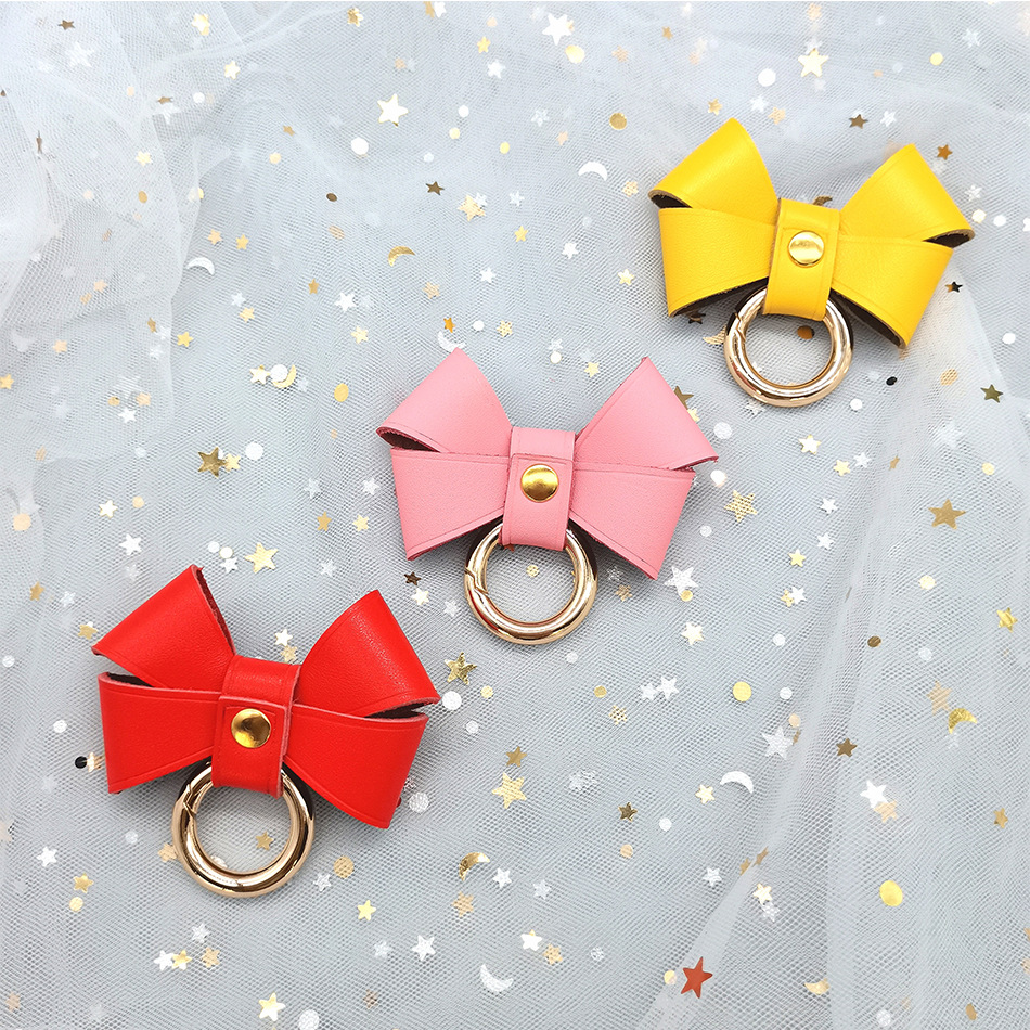 Key buckle Online Influencer Bow Keychain Pendant Creative Simple Women's Ins Car Key Ring Lovely Bag Ornaments