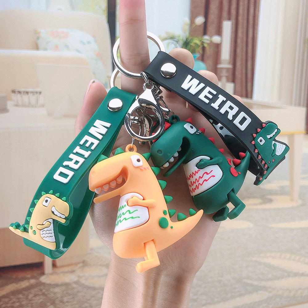 Cartoon Dinosaur Doll Keychain Men&#039;s and Women&#039;s Car Key Pendant Chain ThreeDimensional New Year Pendant Small Gift