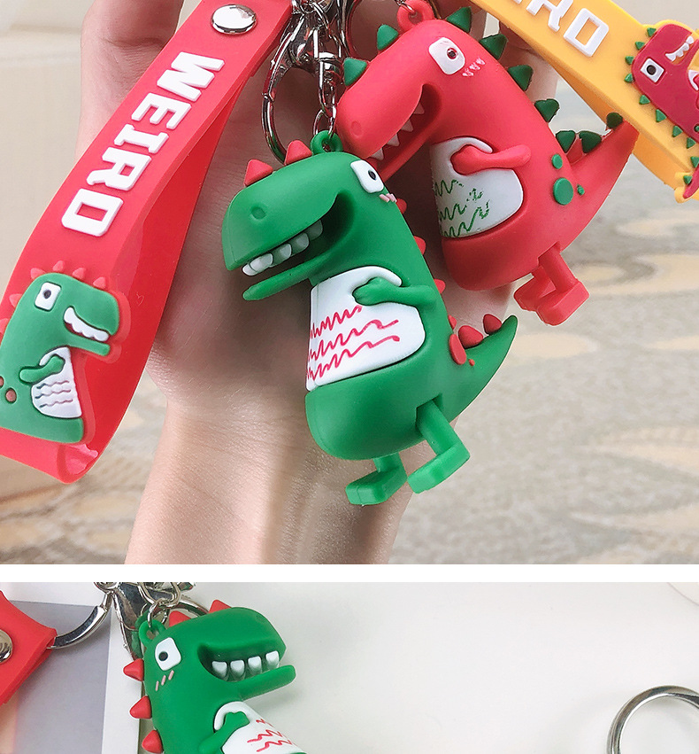 Cartoon Dinosaur Doll Keychain Men's and Women's Car Key Pendant Chain ThreeDimensional New Year Pendant Small Gift