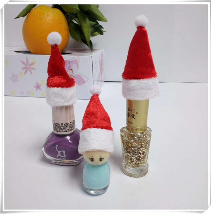 Christmas Hat Small Number Fruit Decoration Christmas Ornaments Red Wine Bottle Hat Electronic Velvet Logo Customization Christmas Hat Small Number Fruit Decoration Christmas Ornaments Red Wine Bottle Hat Electronic Velvet Logo Customization