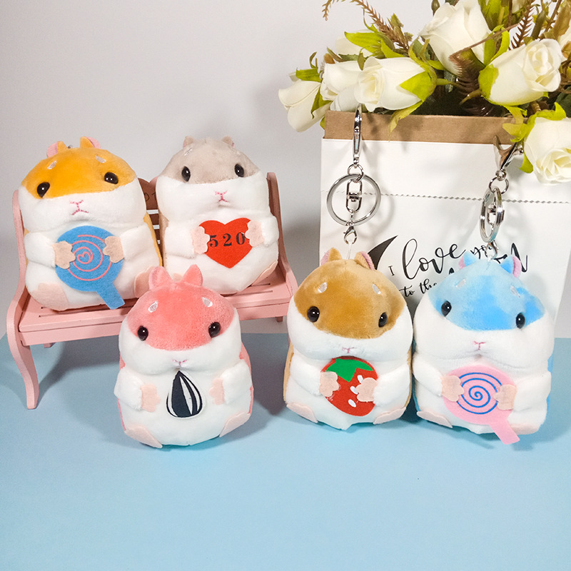 Cute Little Hamster Doll Plush Toys Doll Mini Fat Mouse Little Mouse Pendant Keychain Girl Small Gift Cute Little Hamster Doll Plush Toys Doll Mini Fat Mouse Little Mouse Pendant Keychain Girl Small Gift
