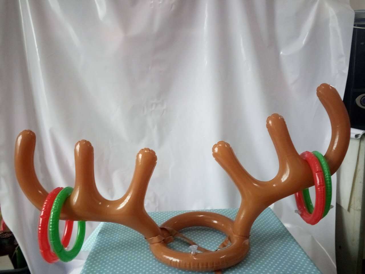 Thicker Inflatable Deer Head Ring Inflatable Christmas Hat Game Inflatable Antler Hat Throwing Ring Currently Available Direct Sale Thicker Inflatable Deer Head Ring Inflatable Christmas Hat Game Inflatable Antler Hat Throwing Ring Currently Available Direct Sale