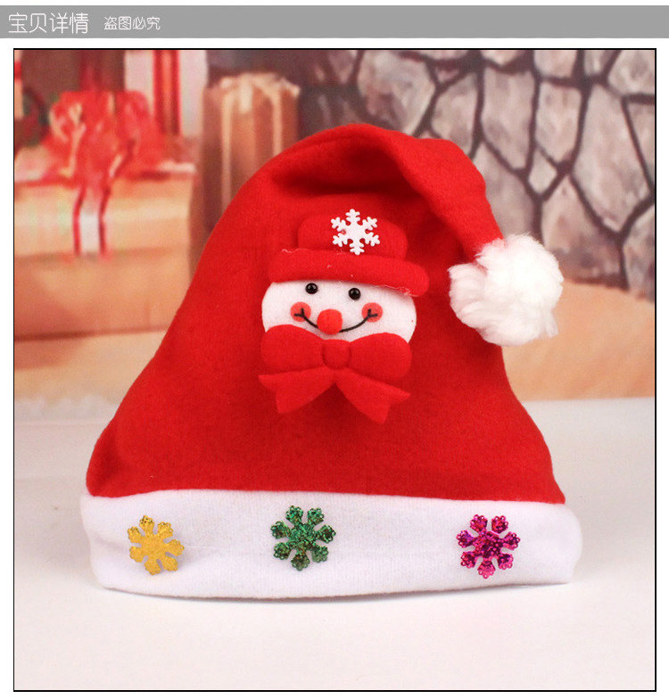 Christmas Gift Cartoon Sequined Christmas Hat LED Light Antlers Decorations Felt Snowman for Children Or Adults Christmas Gift Cartoon Sequined Christmas Hat LED Light Antlers Decorations Felt Snowman for Children Or Adults