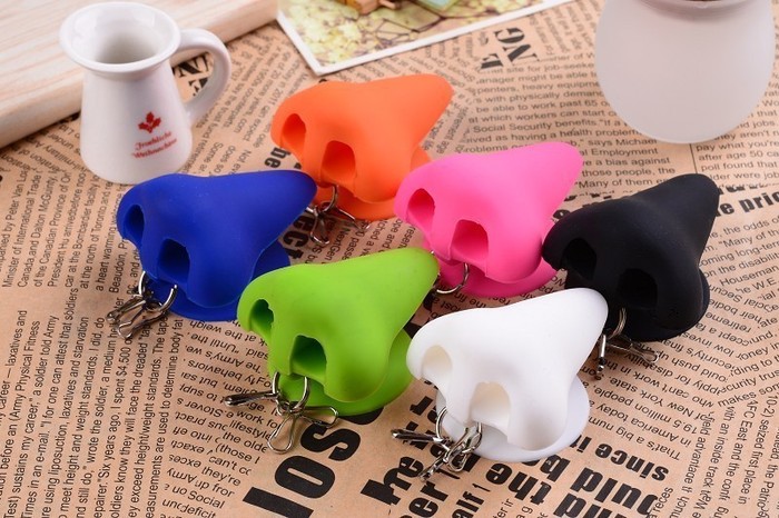 Creative silicone Keychain new mobile phone nose suction cup bracket Creative silicone Keychain new mobile phone nose suction cup bracket