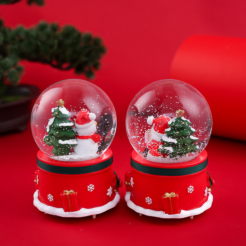 Christmas Crystal Ball Music Box Floating Snowflake Glowing Santa Claus Christmas Tree Children Gift Music Box Christmas Crystal Ball Music Box Floating Snowflake Glowing Santa Claus Christmas Tree Children Gift Music Box