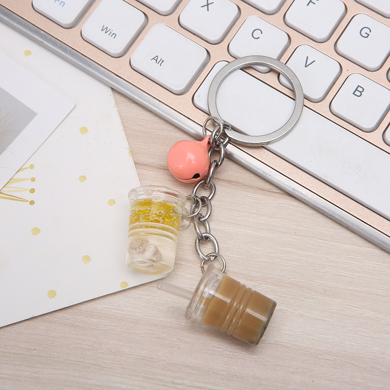 Simulation Glass Jar Keychain Milk Tea Keychain Hot Selling Small Gift Promotion Scan Code Small Gift Souvenir Simulation Glass Jar Keychain Milk Tea Keychain Hot Selling Small Gift Promotion Scan Code Small Gift Souvenir